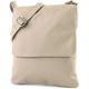 Craze London Womens New Suede Croc Italian Genuine Leather Flat Envelope Clutch Bag Wrist Bag (Beige)