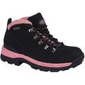 Northwest Territory Ladies Trek Lace Up Leather Upper Water Proof Walking/Hiking/Outdoor Trekking Boot (Black Pink, 6 UK, numeric_6)