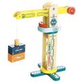 Vilac Sturdy Wooden Vilacity Crane, Magnetic Blocks Included, Encourages Pretend Play, Rotating and Extendable Boom, Heirloom Quality, 3 Years+