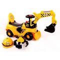 Ricco® 2-in-1 Kids Digger Excavator Grabber Bulldozer with Helmet Foot to Floor Ride On Toy