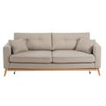 Canapé convertible style scandinave 3/4 places beige