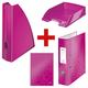 Büro-Set »LEITZ WOW 5277« (Stehsammler, Briefkorb, Notizbuch und Ordner) pink, Leitz, 7.5x31.2x25.8 cm