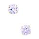 14ct Yellow Gold June Lt Purple 5mm Round CZ Cubic Zirconia Simulated Diamond Basket Set Earrings Jewelry Gifts for Women