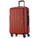 suitline Hartschalen-Koffer Koffer Trolley Rollkoffer Reisekoffer, TSA, 66 cm, ca. 58 Liter, 100% ABS Matt, Rot