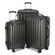 HAUPTSTADTKOFFER - Alex - 4 Doppel-Rollen 3er Trolley-Set Rollkoffer Reisekoffer, (S, M und L) Koffer-Set, 75 cm, 235 L, Graphit