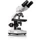 Bresser biologisches Durchlicht-Mikroskop, Erudit Basic Bino 40x-400x, Grob- und Feinfokussierung, sowie Kreuztisch (koaxial), LED (Batterie oder Akku), Abbe-Kondensor, Smartphonehalter und Koffer