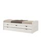 Inter Link Bett Funktionsbett Kinderbett Einzelbett Stauraumbett modernes Bett 90x190 cm Kiefer massiv Weiss lackiert