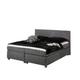 Maintal Boxspringbett Howard, 140 x 200 cm, Strukturstoff, Bonellfederkern Matratze H3, grau