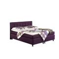 Maintal Betten 235902-3139 Boxspringbett Katar 180 x 200 cm, inkl. Kaltschaum-Topper, feiner Strukturstoff beere