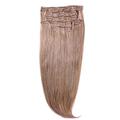 hair2heart Clip in Echthaar Extensions, 7 tlg. 100g Set, 50cm - glatt - #14 dunkelblond