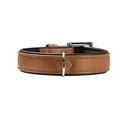 Hunter Hundehalsband Canadian Elk, Gr. 50, Elchleder, cognac/schwarz