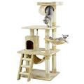 Go Pet Club Katzenmöbel mit Kratzbaum und Haus, 157,48 cm, beige