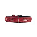 Hunter Hundehalsband Softie Deluxe, Größe 45, rot/schwarz, Kunstleder