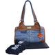 Doggy Dolly PC121 Hundetasche Jeans Nieten mit Trageriemen, Reisetasche, blau