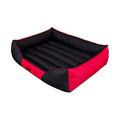 HobbyDog CORCZC8 Hundebett Hundesofa Hundekorb Tierbett Comfort, XL, 82 x 62 cm, rot mit schwarz