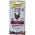 GimCat Superfood Duo-Sticks mit Hühnchen & Waldbeerengeschmack | Hochwertige Katzenleckerlies Ohne Zusatz von Zucker & Getreide mit Hohem Fleischanteil | 24 Packungen (24 x 15 g)