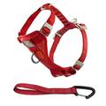 Kurgo Hundegeschirr für das Auto, Universelle Befestigung am Sicherheitsgurt durch Karabiner Clip, Größe: XS – Geeignet für Sehr kleine Hunderassen, Größenverstellbar, Rot, Enhanced Strength Tru-Fit Smart Harness, 01175