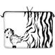 Digittrade LS111-11 Zebra Designer MacBook Hülle 12 Zoll aus Neopren passend für 11 & 11,6 Zoll (29,5 cm) Mac Book Tasche Schutzhülle Sleeve Bag schwarz-weiß
