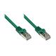 Good Connections Cat.5e Ethernet LAN Patchkabel mit Rastnasenschutz RNS, SF/UTP, 100MHz, Gigabit-fähig (10/100/1000-Base-T Ethernet Netzwerke) - z.B. für Patchpanel, Switch, Router, Modem - grün, 50m