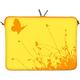 Digittrade LS114-11 Summer Designer MacBook Hülle 12 Zoll aus Neopren passend für 11 & 11,6 Zoll (29,5 cm) Mac Book Tasche Schutzhülle Schmetterling gelb-orange
