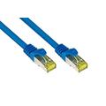Good Connections RJ45 Ethernet LAN Patchkabel mit Cat. 7 Rohkabel und Rastnasenschutz RNS, S/FTP, PiMF, halogenfrei, 500MHz, OFC, 10-Gigabit-fähig (10/100/1000/10000-Base-T Ethernet Netzwerke) - z.B. für Patchpanel, Switch, Router, Modem - blau, 10 m