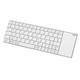 Rapoo E2710 kabellose Multimedia Tastatur wireless Keyboard flaches Edelstahl Design 6 Monate Batterielaufzeit DE-Layout QWERTZ PC & Mac - weiß, Kompakt