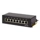 LogiLink Professional Cat.6A (500 MHz) Patchpanel - Verteilerfeld, Tisch/Wand/Desktop, STP (geschirmt) 8-Port (RJ45)