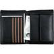 Alassio 42055 - Kombibörse mit RFID-Folie im Hochformat, aus hochwertigem Nappaleder, ca. 12,5 x 10 x 2 cm, schwarz