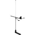 Shakespeare Hawk Antenne aus Edelstahl mit Windanzeiger, Schwarz, 0,9 m