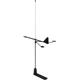 Shakespeare Hawk Antenne aus Edelstahl mit Windanzeiger, Schwarz, 0,9 m