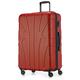 suitline - großer Hartschalen-Koffer Koffer Trolley Rollkoffer XL Reisekoffer, TSA, 76 cm, ca. 96-110 Liter, 100% ABS Matt, Rot