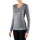 FALKE Damen Silk Wool W L/S Baselayer Shirt, Grau (Grey-heather 3757), XS EU