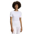FALKE Damen Baselayer-Shirt Warm Round Neck W S/S SH Funktionsgarn Schnelltrocknend 1 Stück, Weiß (White 2860), L
