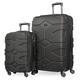 HAUPTSTADTKOFFER - X-Kölln - 2er Koffer-Set Trolley-Set Rollkoffer Reisekoffer, TSA, (S & L), Graphite matt