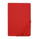biberna 77866 Jersey-Elastic Spannbetttuch, nach Öko-Tex Standard 100, ca. 180 x 200 cm bis 200 x 220 cm, rot