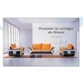 Indigos WG30011-22 Wandtattoo w011 Spruch Albert Einstein Phantasie ist Wichtiger als Wissen 120 x 35, Gelb