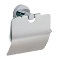 Nie Wieder Bohren hoom WC-Toilettenpapierhalter, mit Deckel, Messing, verchromt, garantiert rostfrei, 132mm x 150mm x 64mm