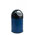 V-Part Abfallbehälter mit Pushdeckel, 30 Liter , blau / schwarz