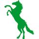 Indigos 4051095091196 Wandtattoo w672 Pferd 96 x 53 cm Wandaufkleber in 3 Größen, grün