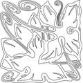 Indigos 4051095348054 Wandaufkleber - e95 wunderschöne Blätter mit Spiralen, Vinyl, weiß, 96 x 95 x 1 cm