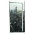 Compactor RAN4599 Kleiderschrank New York Empire State Building, 50 x 75 x 160 cm, weiß mit grauer Einfassung