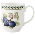 Villeroy & Boch Charm & Breakfast French Garden Kaffeebecher, 420 ml, Höhe: 9 cm, Premium Porzellan, Weiß/Bunt