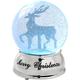 WeRChristmas Weihnachtsdekoration Rentier Snow Globe Farbwechsel, Kunststoff, Mehrfarbig, 13 cm