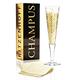 RITZENHOFF Champus Champagnerglas von Daniela Melazzi, aus Kristallglas, 200 ml, mit edlen Goldanteilen, inkl. Stoffserviette