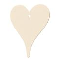 RAYHER 8801596 Holz-Herzen, 6 cm, Beutel 72 Stück, creme