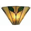 Oaks Lighting Tiffany-Wandleuchte mit Blattmotiv