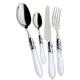 Bugatti ALC1M-S4250 Aladdin Kaffeelöffel-Set, 24-teilig, Tafelservice, Stahl/ABS, weiß, 39 x 27 x 5 cm