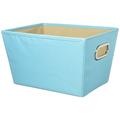 Honey can do SFT-01993 Dekorativer Behälter mit Griffen, medium – blau, Stoff, sky blue, 40.00 x 27.94 x 33.02 cm