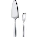 Alessi MW03S13 Set Bestehend aus einer Kugel Pie Kuchen 12 Gabel-Edelstahl 18/10 mit Brilliant Dekoration Relief