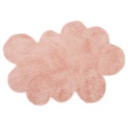 Pilepoil Teppich für Kinder - Wolke rosa 90 X 130 cm - Kunstpelz - französische Herstellung